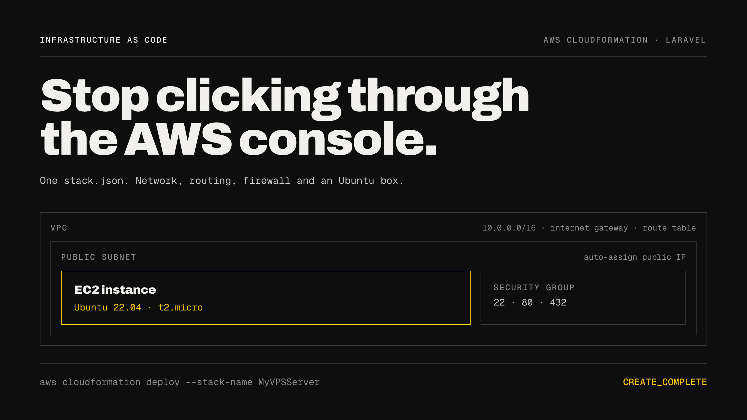 Automating Your Laravel Server on AWS with CloudFormation